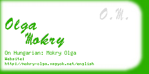 olga mokry business card